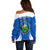 El Salvador Independence Day Off Shoulder Sweater Torogoz With Coat Of Arms Proud - Wonder Print Shop