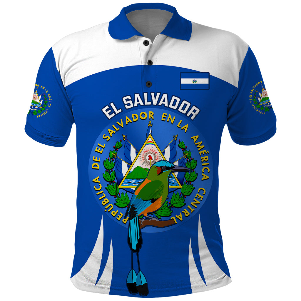 El Salvador Independence Day Polo Shirt Torogoz With Coat Of Arms Proud - Wonder Print Shop