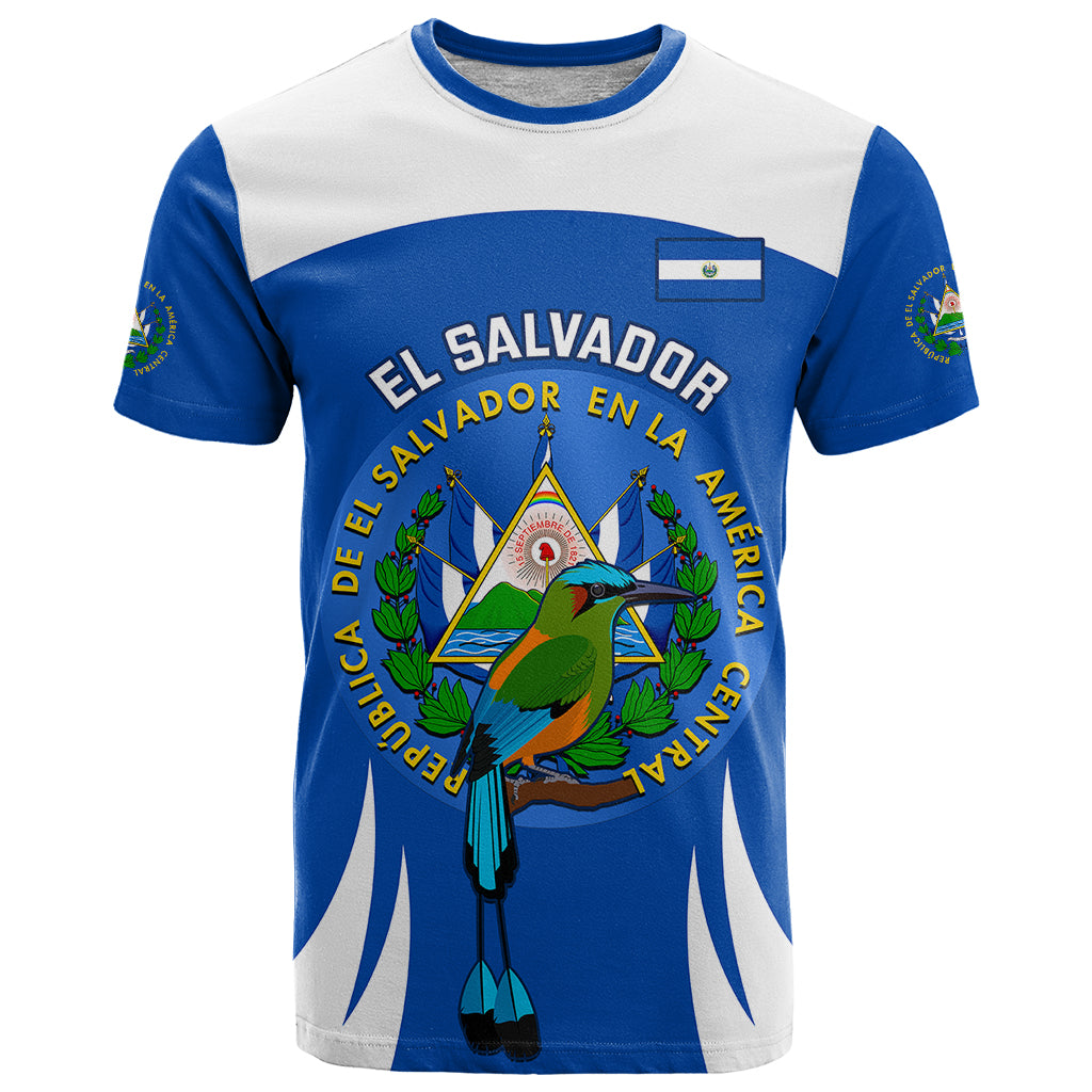 El Salvador Independence Day T Shirt Torogoz With Coat Of Arms Proud - Wonder Print Shop