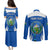 Custom El Salvador Independence Day Couples Matching Puletasi Dress and Long Sleeve Button Shirts Torogoz With Coat Of Arms Proud - Wonder Print Shop