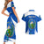 Custom El Salvador Independence Day Couples Matching Short Sleeve Bodycon Dress and Hawaiian Shirt Torogoz With Coat Of Arms Proud - Wonder Print Shop