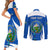 Custom El Salvador Independence Day Couples Matching Short Sleeve Bodycon Dress and Long Sleeve Button Shirts Torogoz With Coat Of Arms Proud - Wonder Print Shop