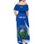 Custom El Salvador Independence Day Off Shoulder Maxi Dress Torogoz With Coat Of Arms Proud - Wonder Print Shop