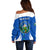 Custom El Salvador Independence Day Off Shoulder Sweater Torogoz With Coat Of Arms Proud - Wonder Print Shop