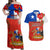 Chile Independence Day Couples Matching Off Shoulder Maxi Dress and Hawaiian Shirt Chilean Copihue Felices Fiestas Patrias - Wonder Print Shop