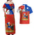 Chile Independence Day Couples Matching Off Shoulder Maxi Dress and Hawaiian Shirt Chilean Copihue Felices Fiestas Patrias - Wonder Print Shop