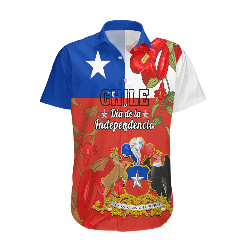 Chile Independence Day Hawaiian Shirt Chilean Copihue Felices Fiestas Patrias - Wonder Print Shop