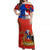 Chile Independence Day Off Shoulder Maxi Dress Chilean Copihue Felices Fiestas Patrias - Wonder Print Shop