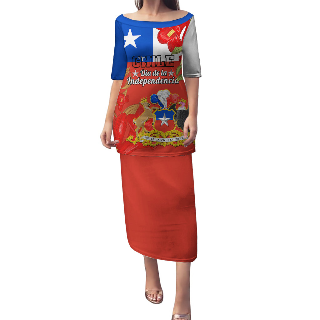 Chile Independence Day Puletasi Chilean Copihue Felices Fiestas Patrias - Wonder Print Shop