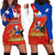 Custom Chile Independence Day Hoodie Dress Chilean Copihue Felices Fiestas Patrias - Wonder Print Shop