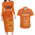 Netherlands Football Couples Matching Long Sleeve Bodycon Dress and Hawaiian Shirt Go Oranje 2023 World Cup - Wonder Print Shop