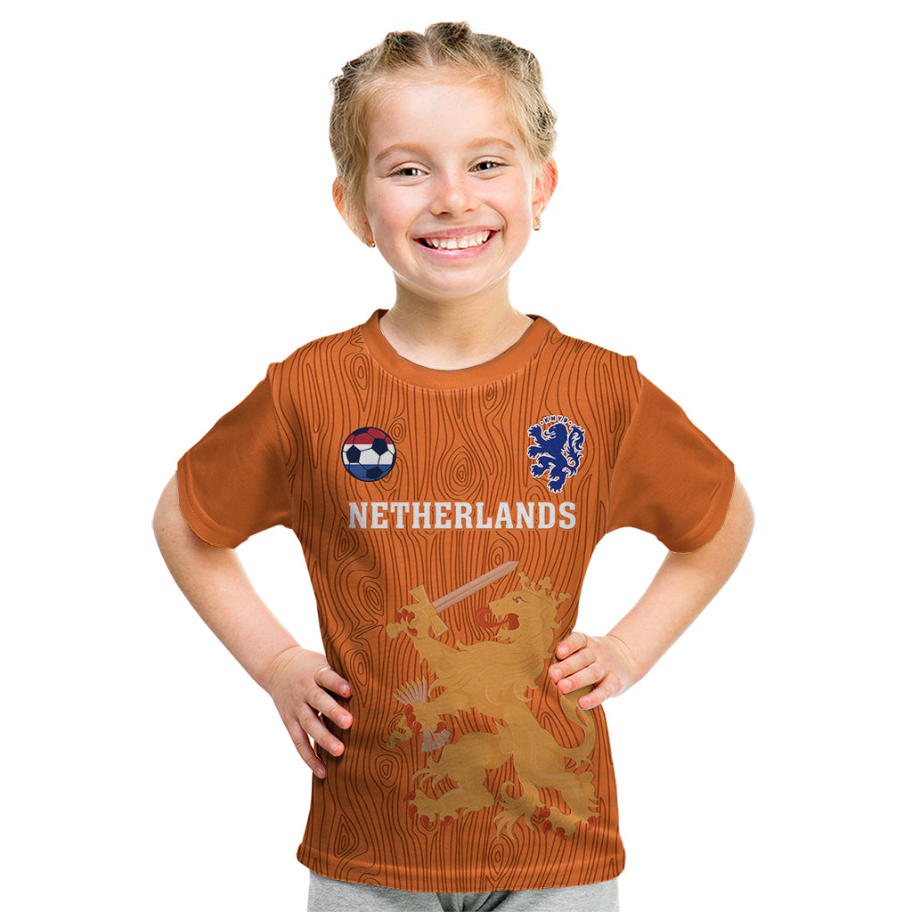 Netherlands Football Kid T Shirt Go Oranje 2023 World Cup - Wonder Print Shop