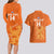 Custom Netherlands Football Couples Matching Long Sleeve Bodycon Dress and Hawaiian Shirt Go Oranje 2023 World Cup - Wonder Print Shop