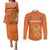 Custom Netherlands Football Couples Matching Puletasi Dress and Long Sleeve Button Shirts Go Oranje 2023 World Cup - Wonder Print Shop