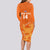 Custom Netherlands Football Long Sleeve Bodycon Dress Go Oranje 2023 World Cup - Wonder Print Shop