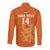 Custom Netherlands Football Long Sleeve Button Shirt Go Oranje 2023 World Cup - Wonder Print Shop