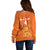 Custom Netherlands Football Off Shoulder Sweater Go Oranje 2023 World Cup - Wonder Print Shop