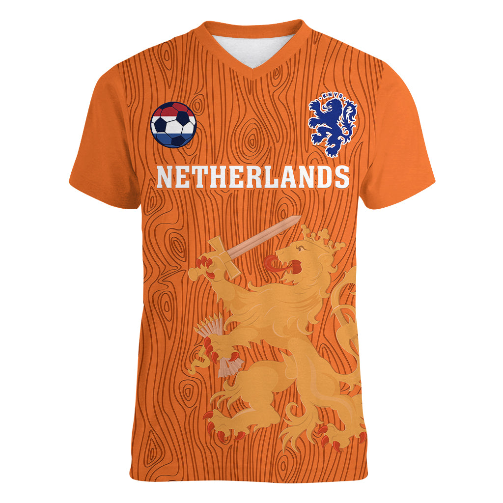 custom-netherlands-football-women-v-neck-t-shirt-go-oranje-2023-world-cup