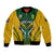 South Africa Rugby Bomber Jacket Go Springboks Kente Pattern With Bokke - Wonder Print Shop