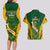 South Africa Rugby Couples Matching Long Sleeve Bodycon Dress and Hawaiian Shirt Go Springboks Kente Pattern With Bokke - Wonder Print Shop