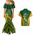 South Africa Rugby Couples Matching Mermaid Dress And Hawaiian Shirt Go Springboks Kente Pattern With Bokke - Wonder Print Shop