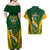 South Africa Rugby Couples Matching Off Shoulder Maxi Dress and Hawaiian Shirt Go Springboks Kente Pattern With Bokke - Wonder Print Shop