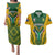 South Africa Rugby Couples Matching Puletasi Dress and Hawaiian Shirt Go Springboks Kente Pattern With Bokke - Wonder Print Shop