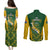 South Africa Rugby Couples Matching Puletasi Dress and Long Sleeve Button Shirts Go Springboks Kente Pattern With Bokke - Wonder Print Shop