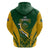 South Africa Rugby Hoodie Go Springboks Kente Pattern With Bokke - Wonder Print Shop