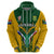 South Africa Rugby Hoodie Go Springboks Kente Pattern With Bokke - Wonder Print Shop