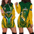 South Africa Rugby Hoodie Dress Go Springboks Kente Pattern With Bokke - Wonder Print Shop