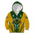 South Africa Rugby Kid Hoodie Go Springboks Kente Pattern With Bokke - Wonder Print Shop