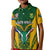 South Africa Rugby Kid Polo Shirt Go Springboks Kente Pattern With Bokke - Wonder Print Shop