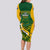 South Africa Rugby Long Sleeve Bodycon Dress Go Springboks Kente Pattern With Bokke - Wonder Print Shop