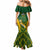 South Africa Rugby Mermaid Dress Go Springboks Kente Pattern With Bokke - Wonder Print Shop