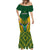 South Africa Rugby Mermaid Dress Go Springboks Kente Pattern With Bokke - Wonder Print Shop