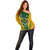 South Africa Rugby Off Shoulder Sweater Go Springboks Kente Pattern With Bokke - Wonder Print Shop