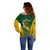 South Africa Rugby Off Shoulder Sweater Go Springboks Kente Pattern With Bokke - Wonder Print Shop