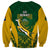 South Africa Rugby Sweatshirt Go Springboks Kente Pattern With Bokke - Wonder Print Shop