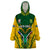 South Africa Rugby Wearable Blanket Hoodie Go Springboks Kente Pattern With Bokke - Wonder Print Shop