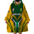 South Africa Rugby Wearable Blanket Hoodie Go Springboks Kente Pattern With Bokke - Wonder Print Shop