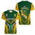 South Africa Rugby Women V Neck T Shirt Go Springboks Kente Pattern With Bokke - Wonder Print Shop