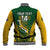 Custom South Africa Rugby Baseball Jacket Go Springboks Kente Pattern With Bokke - Wonder Print Shop