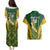 Custom South Africa Rugby Couples Matching Puletasi Dress and Hawaiian Shirt Go Springboks Kente Pattern With Bokke - Wonder Print Shop