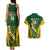 Custom South Africa Rugby Couples Matching Tank Maxi Dress And Hawaiian Shirt Go Springboks Kente Pattern With Bokke - Wonder Print Shop