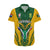 Custom South Africa Rugby Hawaiian Shirt Go Springboks Kente Pattern With Bokke - Wonder Print Shop