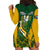 Custom South Africa Rugby Hoodie Dress Go Springboks Kente Pattern With Bokke - Wonder Print Shop