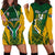 Custom South Africa Rugby Hoodie Dress Go Springboks Kente Pattern With Bokke - Wonder Print Shop