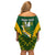 Custom South Africa Rugby Off Shoulder Short Dress Go Springboks Kente Pattern With Bokke - Wonder Print Shop