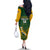 Custom South Africa Rugby Off The Shoulder Long Sleeve Dress Go Springboks Kente Pattern With Bokke - Wonder Print Shop